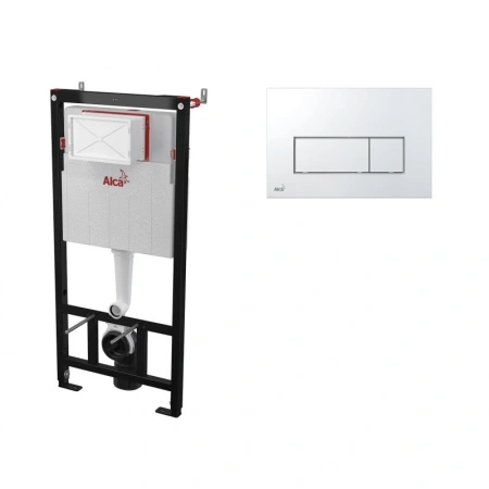 Инсталляция для унитаза AlcaPlast AM101/1120 + клавиша смыва M571 (хром)